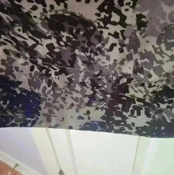 Banana Republic Petite Dress Gray Abstract Size 12P - Picture 2 of 15